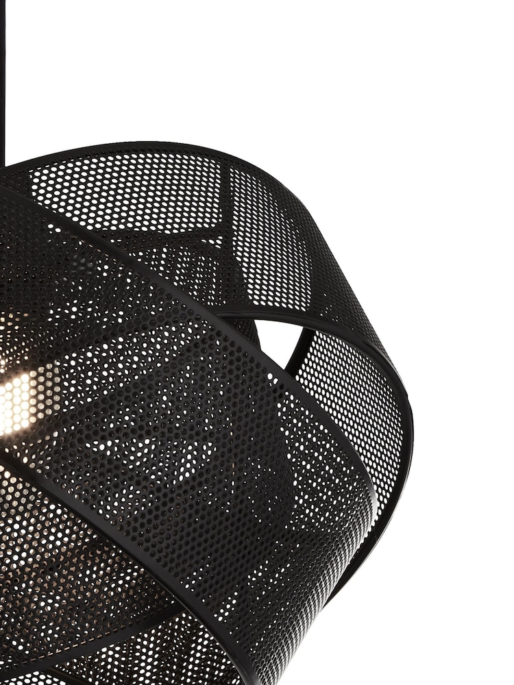 Searchlight Micah Black Twisted Band Shade - Image 3 of 3