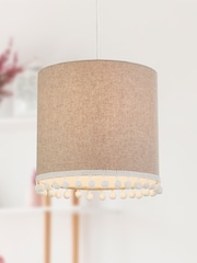 Searchlight Oatmeal Natural Daisy Pom Pom Trim Shade - Image 1 of 3