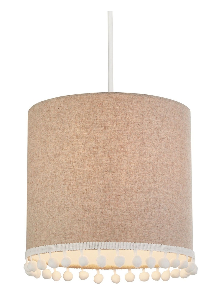 Searchlight Oatmeal Natural Daisy Pom Pom Trim Shade - Image 2 of 3