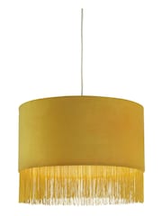 Searchlight Mustard Yellow Geena Velvet Fringe Shade Shade - Image 2 of 3