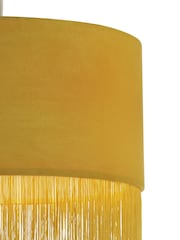 Searchlight Mustard Yellow Geena Velvet Fringe Shade Shade - Image 3 of 3