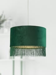 Searchlight Green Geena Velvet Fringe Shade - Image 1 of 3