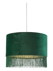 Searchlight Green Geena Velvet Fringe Shade - Image 2 of 3