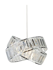 Searchlight Chrome & Clear Hannah 2 Band Acrylic Easy Fit Shade - Image 2 of 3