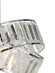 Searchlight Chrome & Clear Hannah 2 Band Acrylic Easy Fit Shade - Image 3 of 3