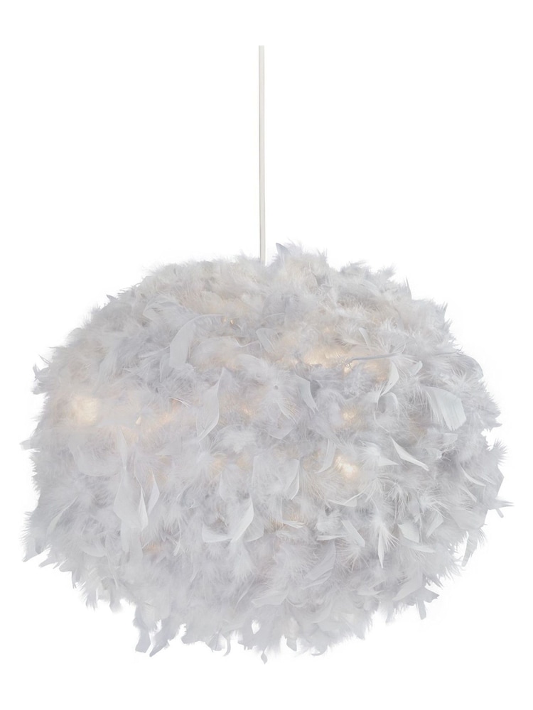 Searchlight Evie Grey Feather Easy Fit Shade - Image 2 of 3