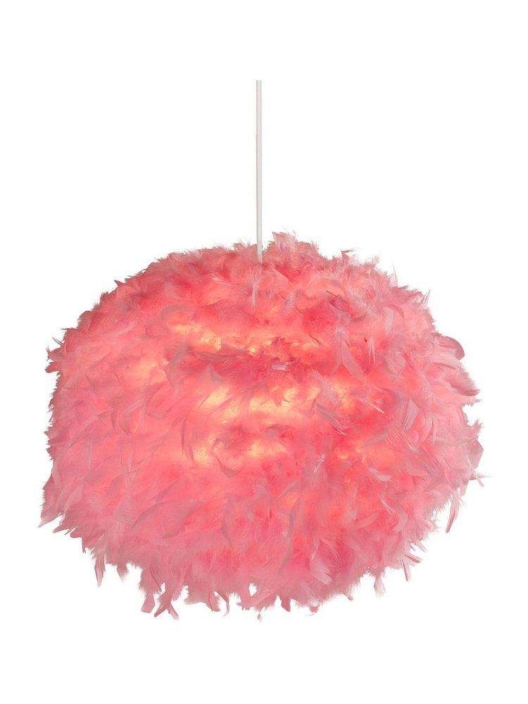 Searchlight Evie Pink Feather Easy Fit Shade - Image 2 of 3