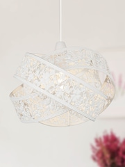 Searchlight Farah Matt White Ball Fretwork Shade - Image 1 of 3
