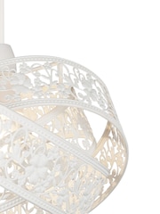 Searchlight Farah Matt White Ball Fretwork Shade - Image 3 of 3