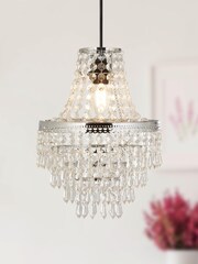 Searchlight Silver Beatrice Empire Easy Fit Shade - Image 1 of 3