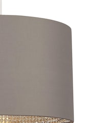 Searchlight Grey/Chrome Faral Studded Easy Fit Shade - Image 3 of 3