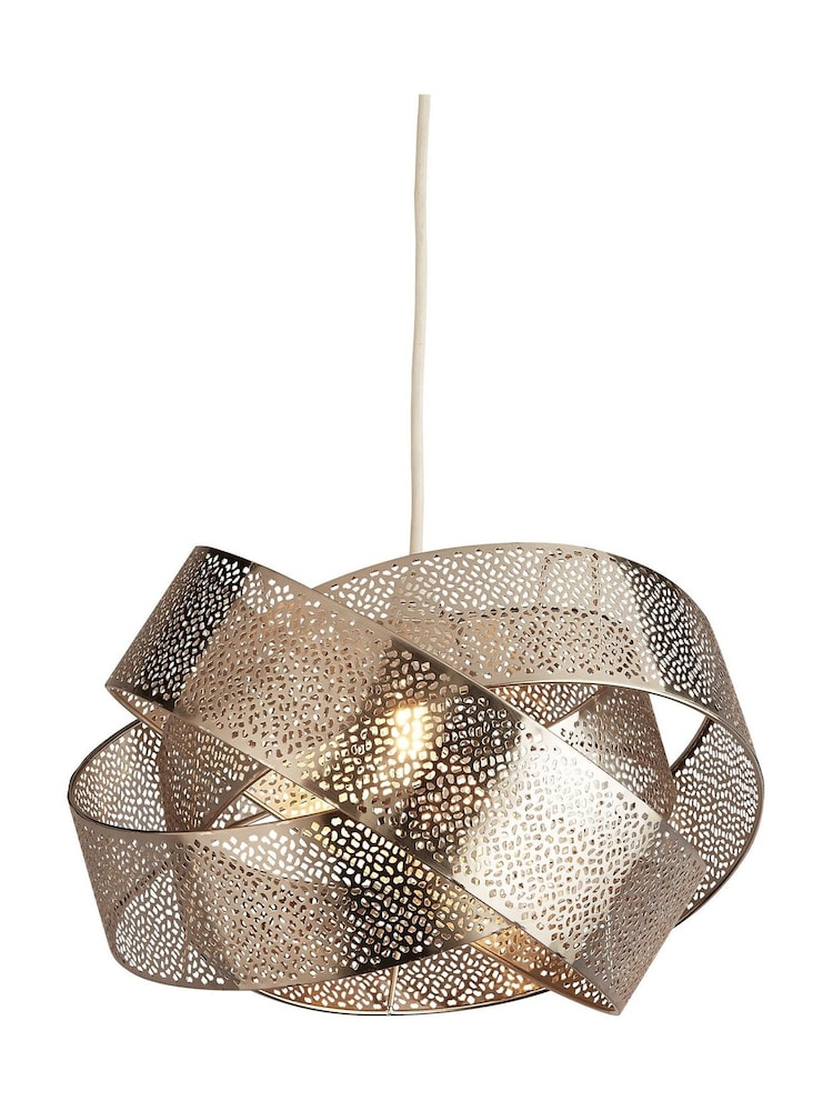 Searchlight Steffi Chrome Band Ceiling Pendant - Image 2 of 3