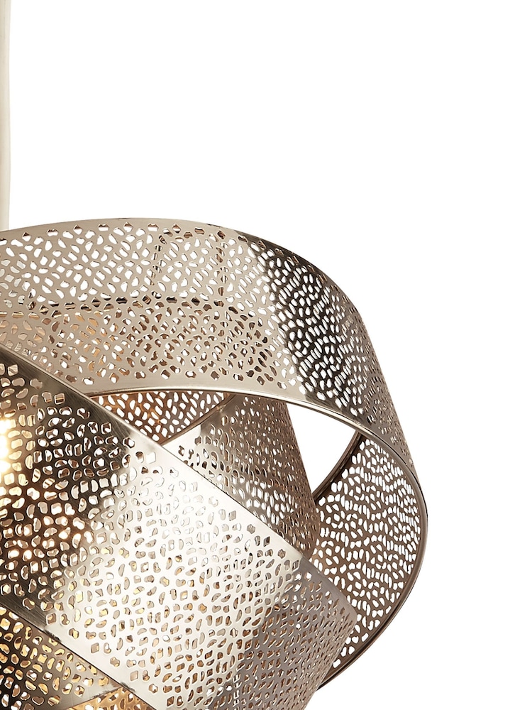 Searchlight Steffi Chrome Band Ceiling Pendant - Image 3 of 3