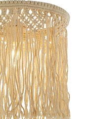 Searchlight Cream Antonia Macramé Easy Fit Shade - Image 3 of 3