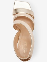 Gold Signature Asymmetric Strap Sandals - Image 4 of 5