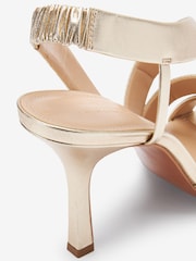 Gold Signature Asymmetric Strap Sandals - Image 5 of 5