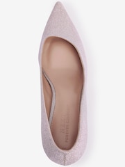 Metallic Shimmer Regular/Wide Fit Forever Comfort® Asymmetric Kitten Court Shoes - Image 5 of 6