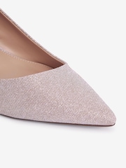 Metallic Shimmer Regular/Wide Fit Forever Comfort® Asymmetric Kitten Court Shoes - Image 6 of 6