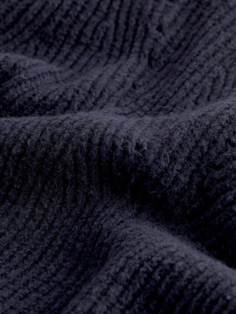 Navy Blue Zip Shirt Layer Jumper - Image 6 of 6