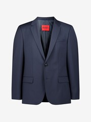 HUGO Blue Slim Fit Performance Stretch Wool Blend Jacket - Image 5 of 5