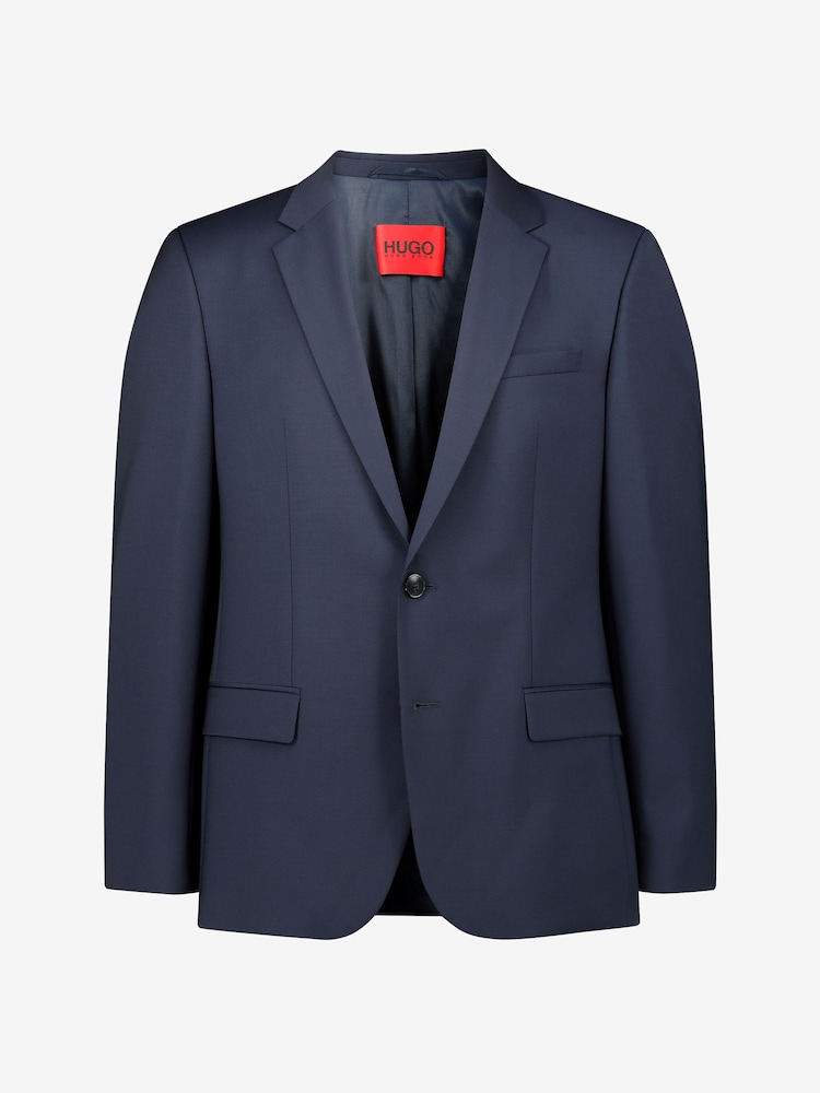 HUGO Blue Slim Fit Performance Stretch Wool Blend Jacket - Image 5 of 5