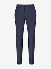 HUGO Blue Slim Fit Wool Blend Trousers - Image 4 of 4