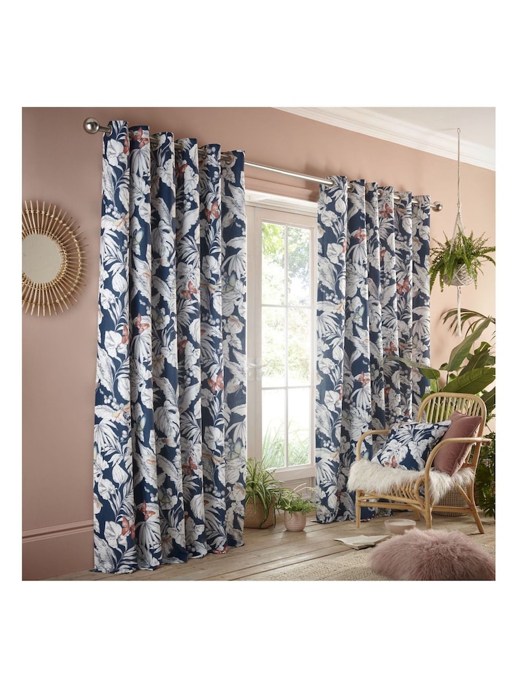 Studio G Blue Flutur Eyelet Curtains - Image 1 of 3