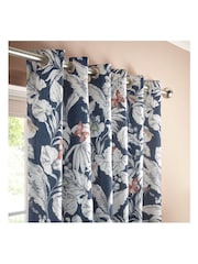 Studio G Blue Flutur Eyelet Curtains - Image 2 of 3