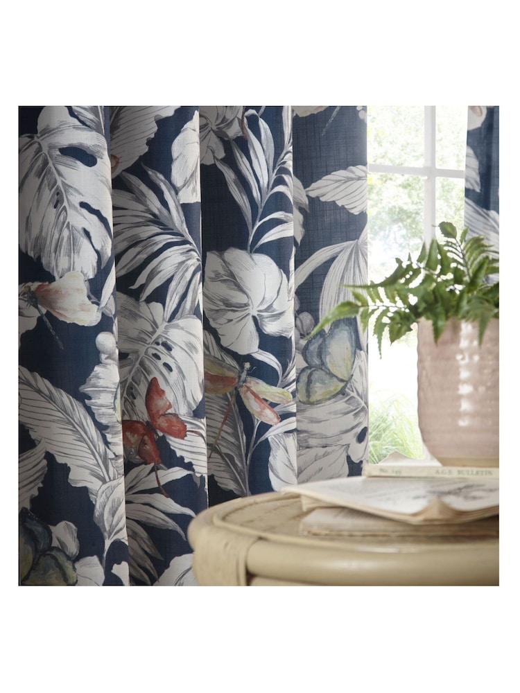 Studio G Blue Flutur Eyelet Curtains - Image 3 of 3