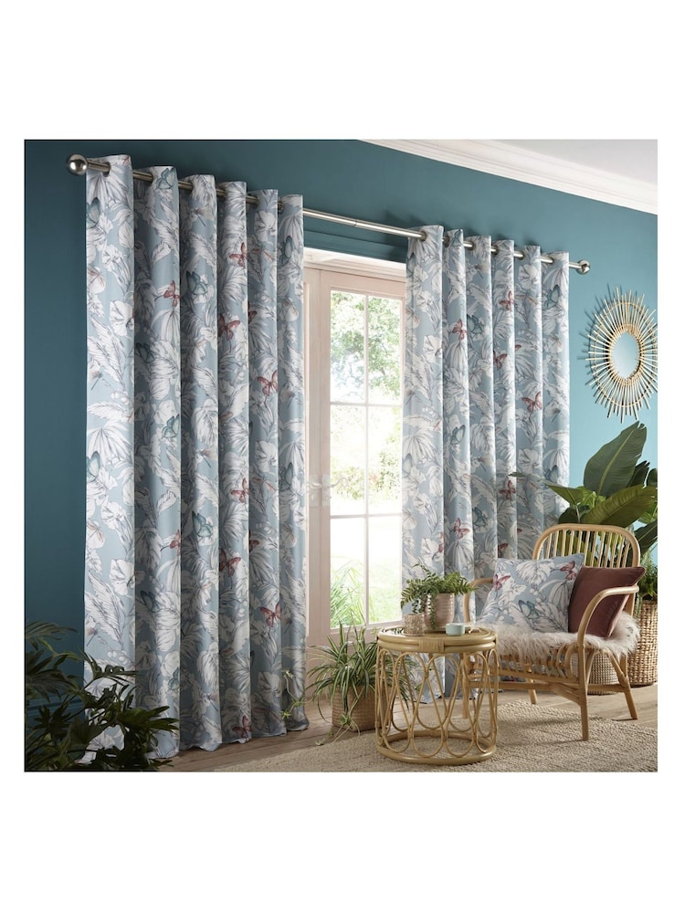 Studio G Blue Flutur Eyelet Curtains - Image 1 of 3