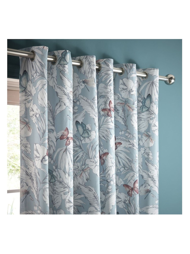 Studio G Blue Flutur Eyelet Curtains - Image 2 of 3
