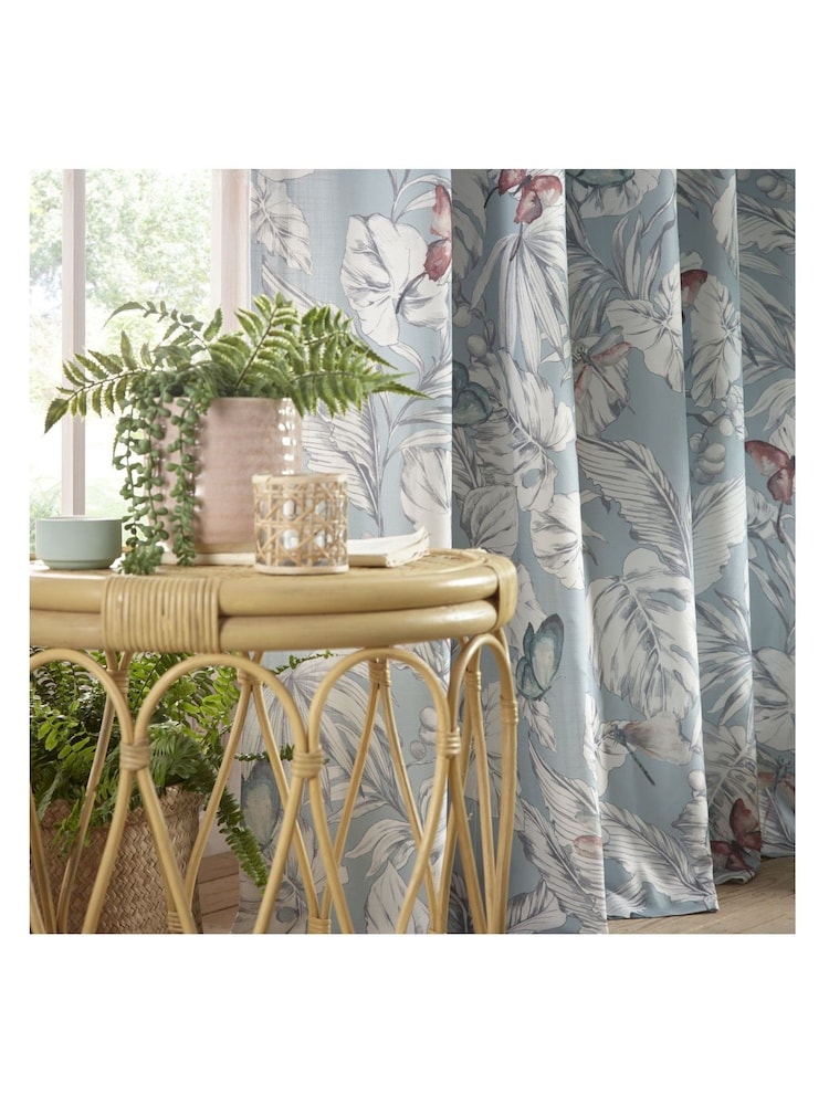 Studio G Blue Flutur Eyelet Curtains - Image 3 of 3