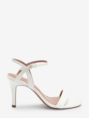 White Extra Wide Fit Forever Comfort® Strappy Skinny Heel Sandals - Image 1 of 4
