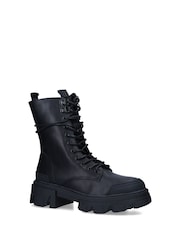 Kurt Geiger London Vegan Trekker Lace-Up Black Boots - Image 2 of 5