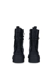 Kurt Geiger London Vegan Trekker Lace-Up Black Boots - Image 3 of 5