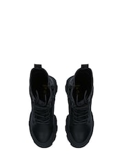 Kurt Geiger London Vegan Trekker Lace-Up Black Boots - Image 4 of 5