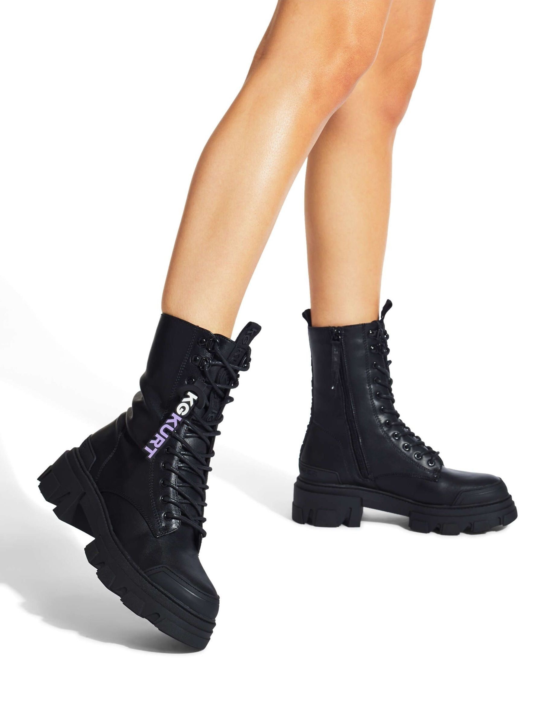 Buy Kurt Geiger London Vegan Trekker Lace Up Black Boots from the Next UK online shop