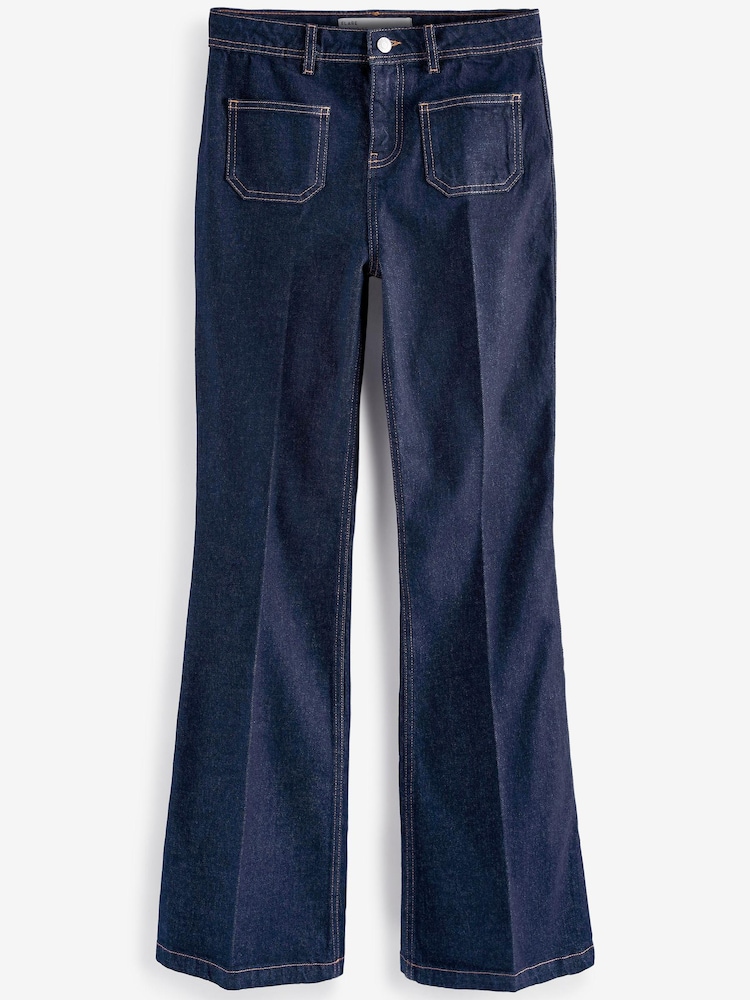 Rinse-Waschung, Blau - Ausgestellte Jeans mit Vordertasche - Bild 5 von 5