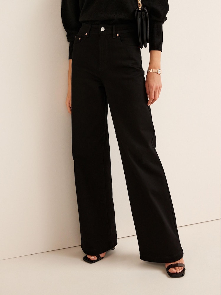 Black Hourglass Wide Leg Jeans - Image 3 of 6