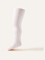 Monsoon Pink Baby Glitter Heart Tights - Image 2 of 2