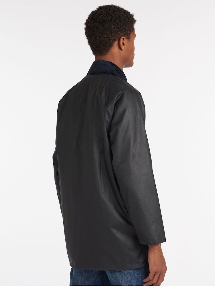 Barbour® Blue Beaufort Wax Jacket - Image 2 of 10