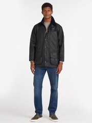 Barbour® Blue Beaufort Wax Jacket - Image 3 of 10