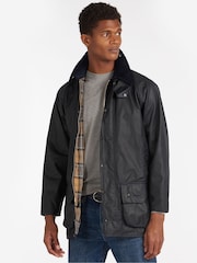 Barbour® Blue Beaufort Wax Jacket - Image 5 of 10