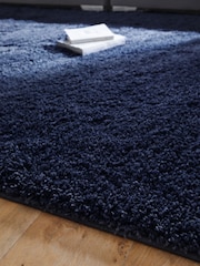 Navy Blue Premium Cosy Shaggy Rug - Image 3 of 8