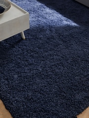 Navy Blue Premium Cosy Shaggy Rug - Image 4 of 8