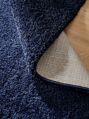 Navy Blue Premium Cosy Shaggy Rug - Image 5 of 8