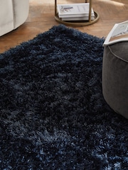 Navy Blue Lola Sparkle Plush Rug - Image 2 of 7