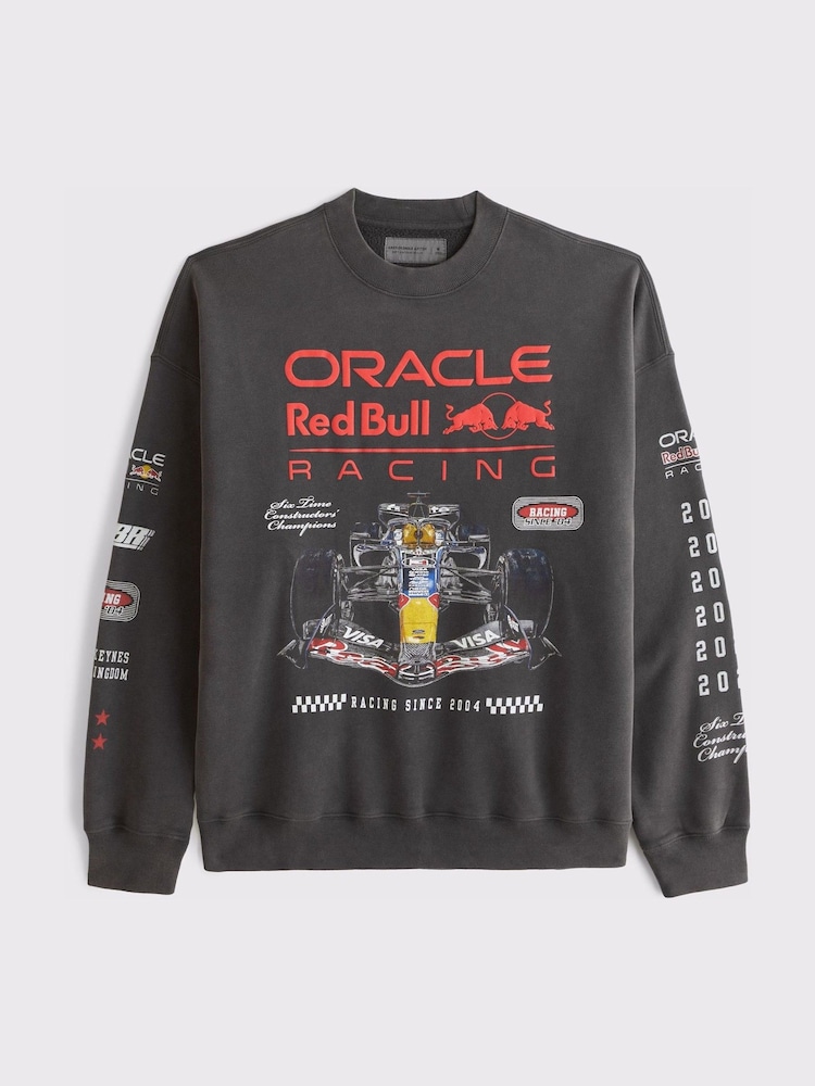 Abercrombie & Fitch Grey Redbull Crew Neck Sweat Top - Image 1 of 1
