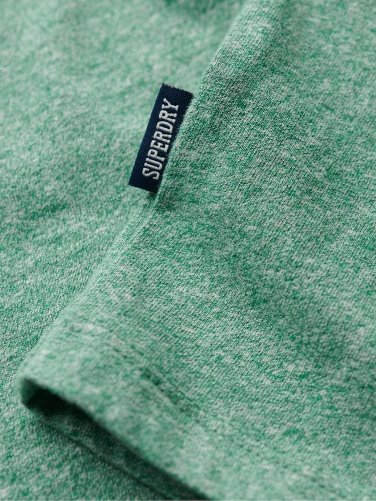 Superdry Bright Green Grit Essential Logo Embroidery T-Shirt - Image 6 of 6