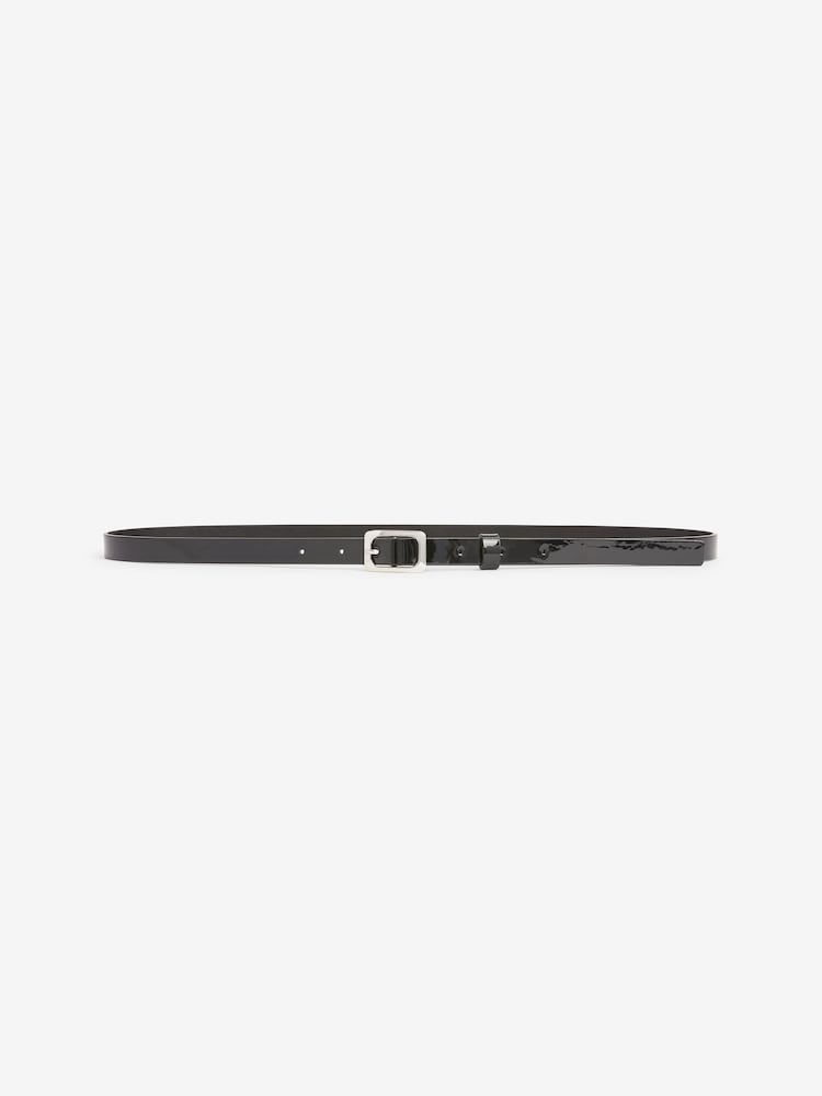 Black Skinny Patent Belt - Image 1 of 2 Black Skinny Patent Belt - Image 1 of 2